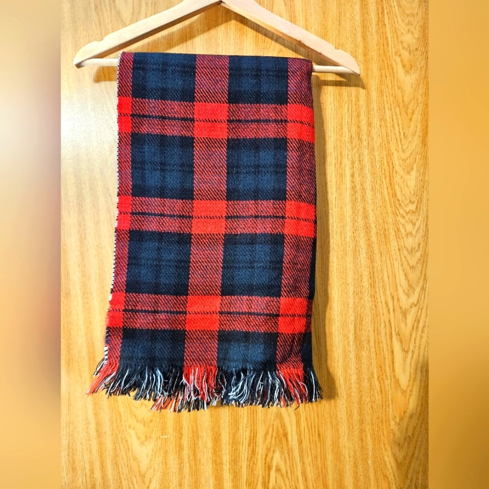 Double Sided Reversible Plaid Scarf